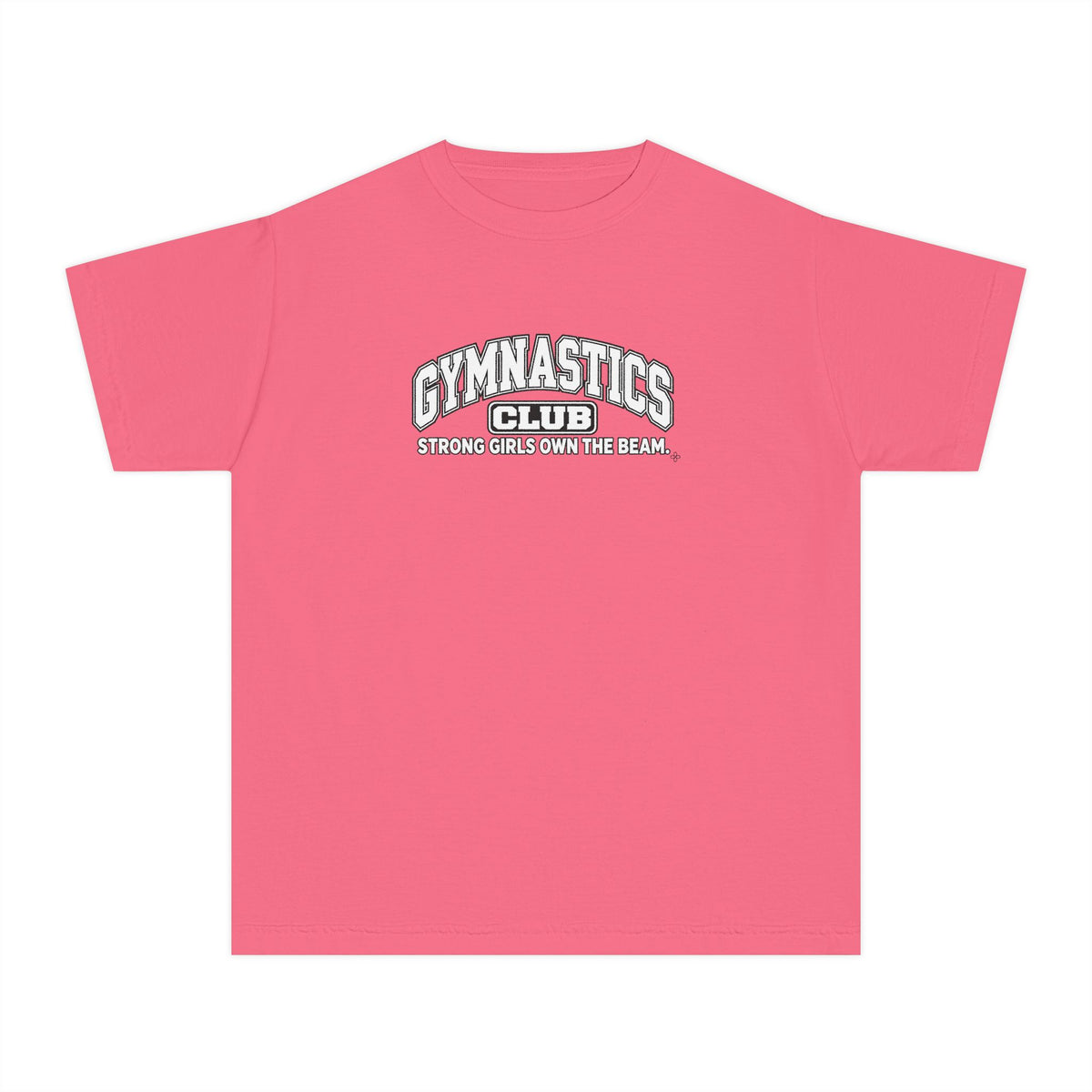 Gymnastics Club Youth T-Shirt | Strong Girls Own the Beam | Girls Gymnastics Comfort Colors Youth Tee
