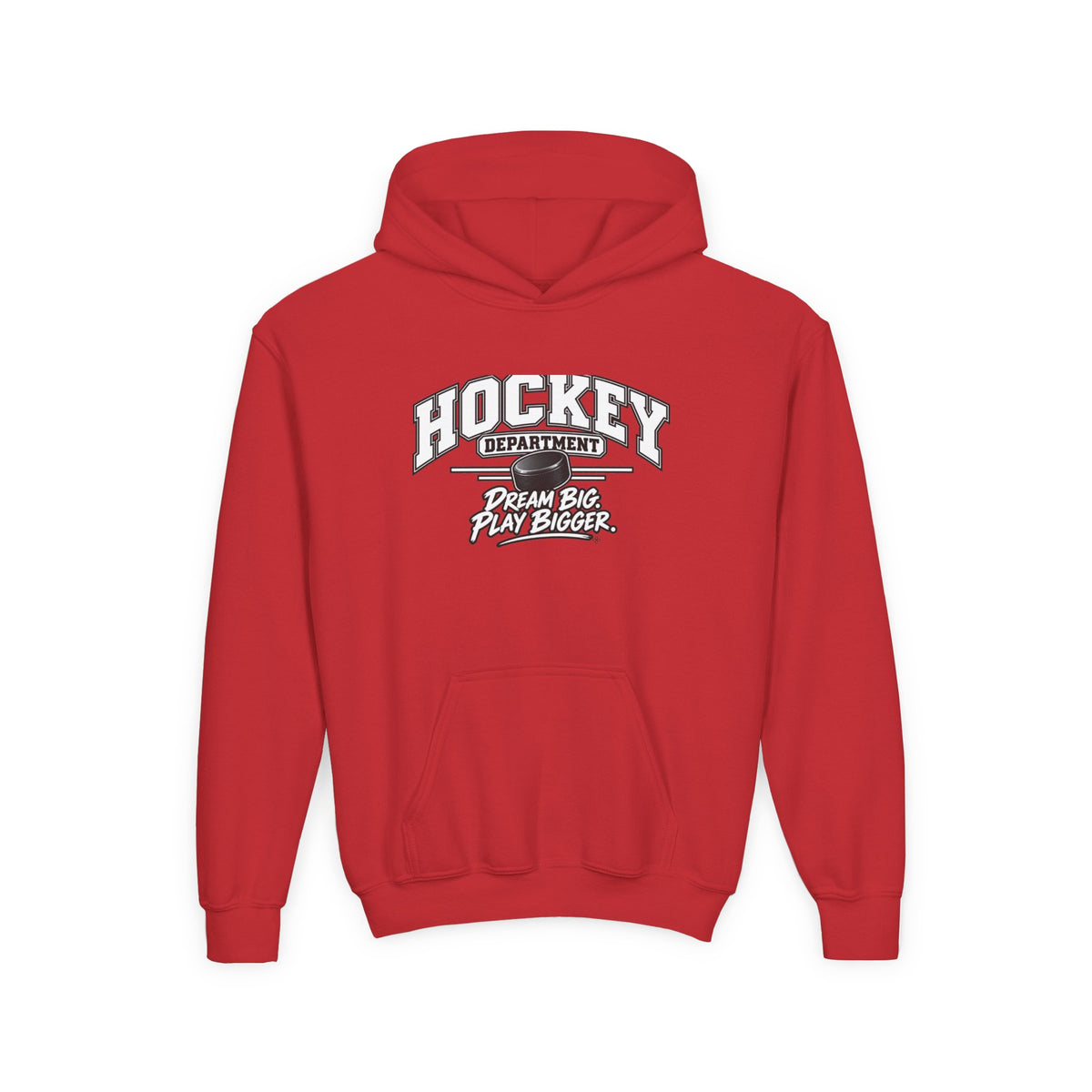 Hockey Department Youth Hoodie | Dream Big, Play Bigger | Kids Hockey Youth Hoodie