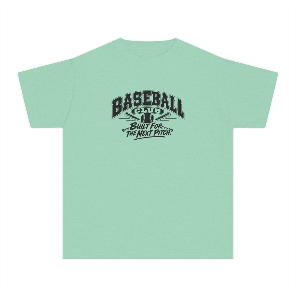 Baseball Club Youth T-Shirt | Built for the Next Pitch | Kids Baseball Comfort Colors Youth Tee