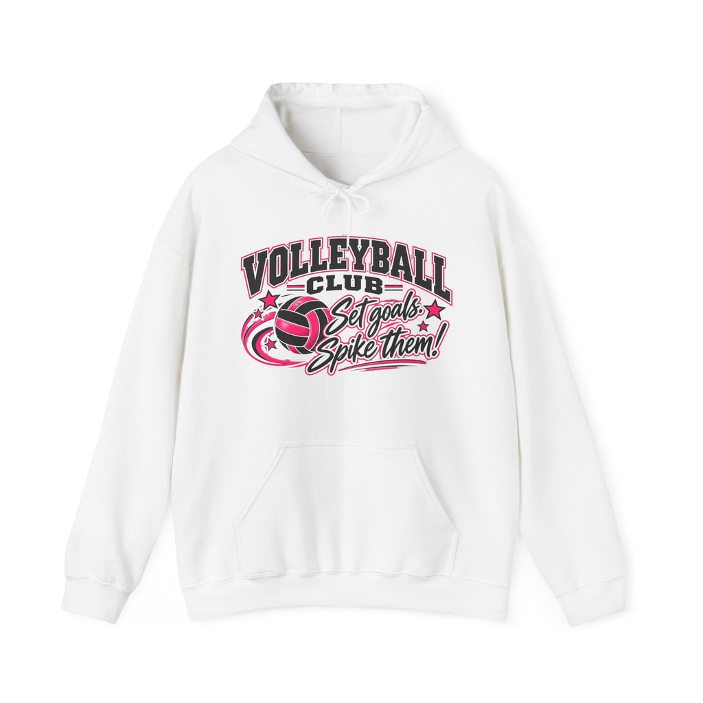 Volleyball Club Hoodie | Set Goals, Spike Them | Volleyball Gildan Hoodie