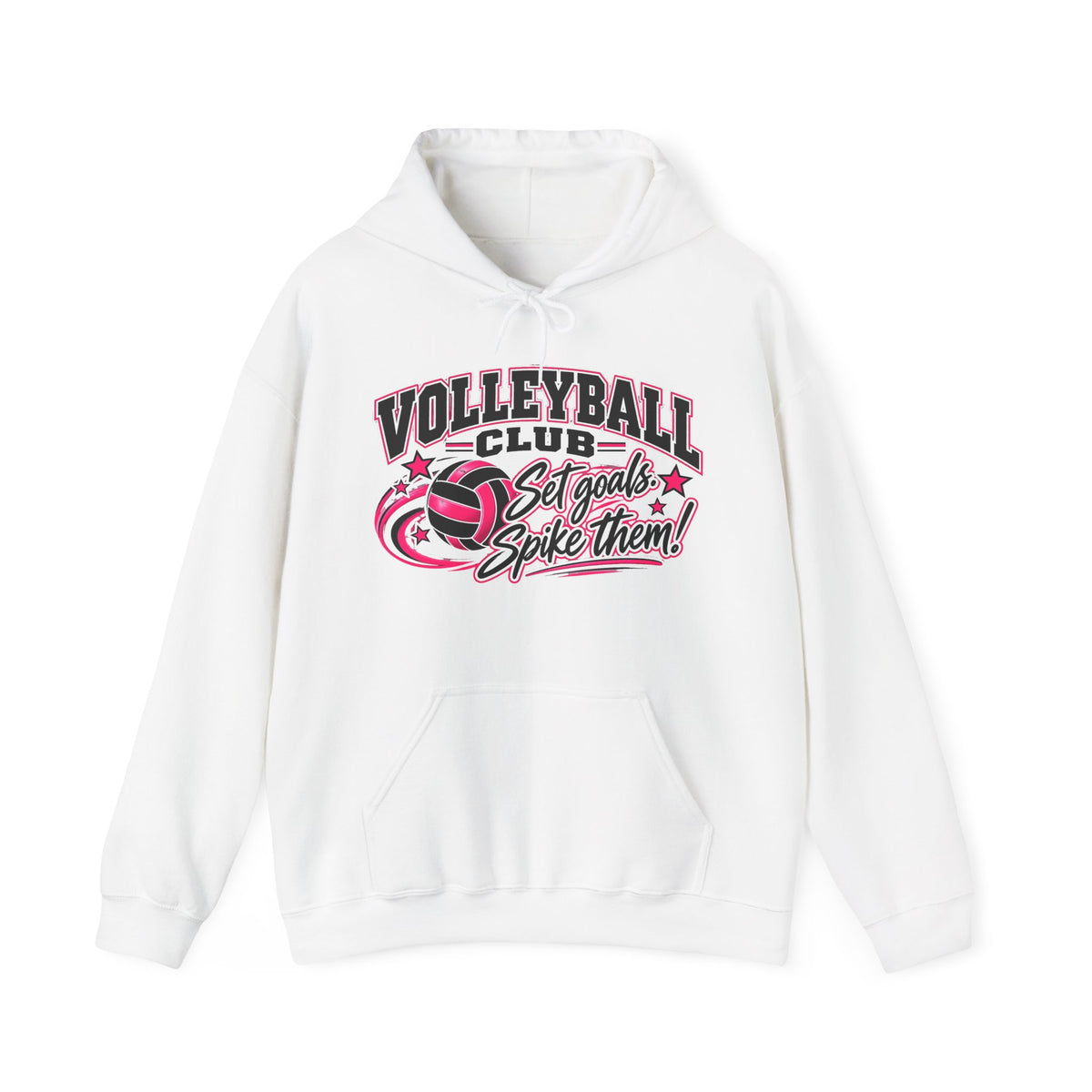 Volleyball Club Hoodie | Set Goals, Spike Them | Volleyball Gildan Hoodie