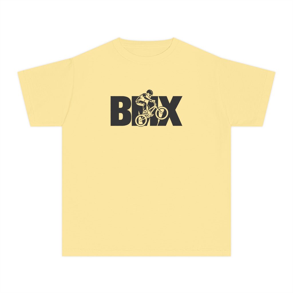 BMX Youth T-Shirt | BMX Rider Graphic | Kids Comfort Colors Youth Tee