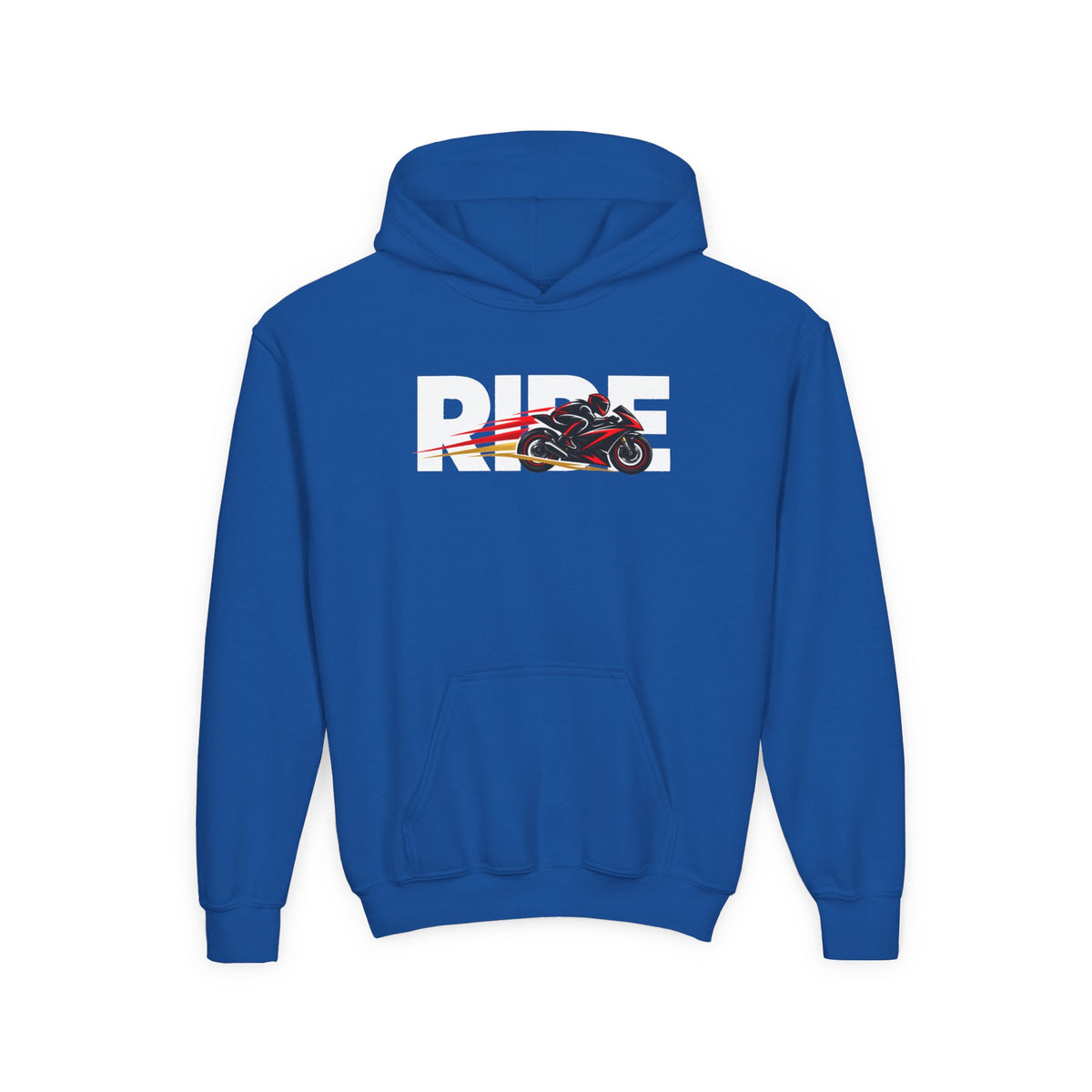 RIDE Sport Bike Youth Hoodie | Sport Bike Rider Graphic | Kids Youth Hoodie
