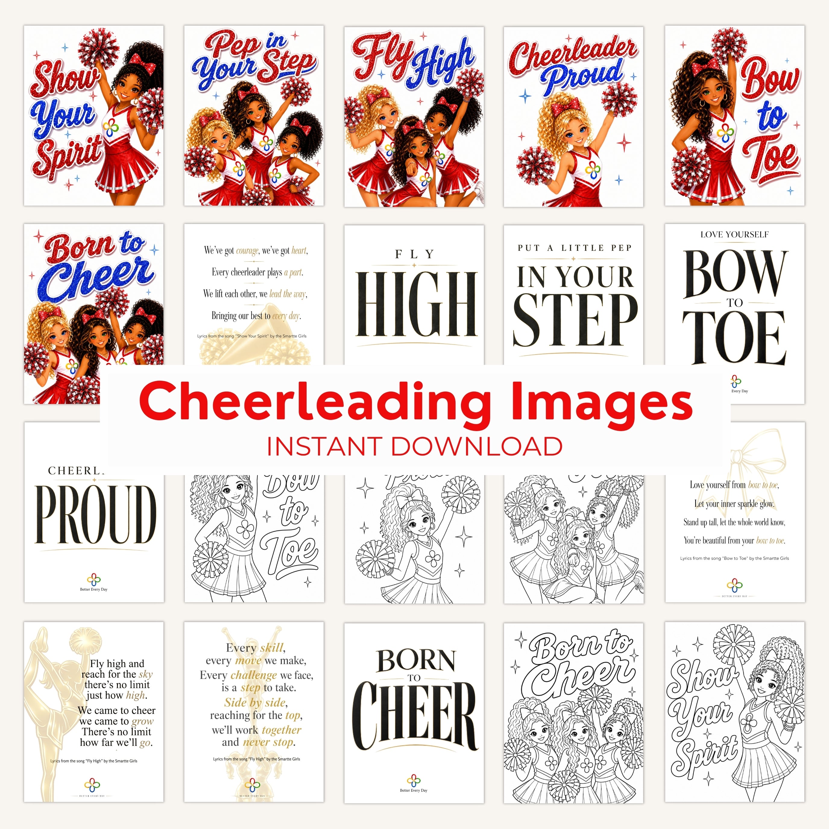 Cheerleading Music Ultimate Song and Poster Bundle