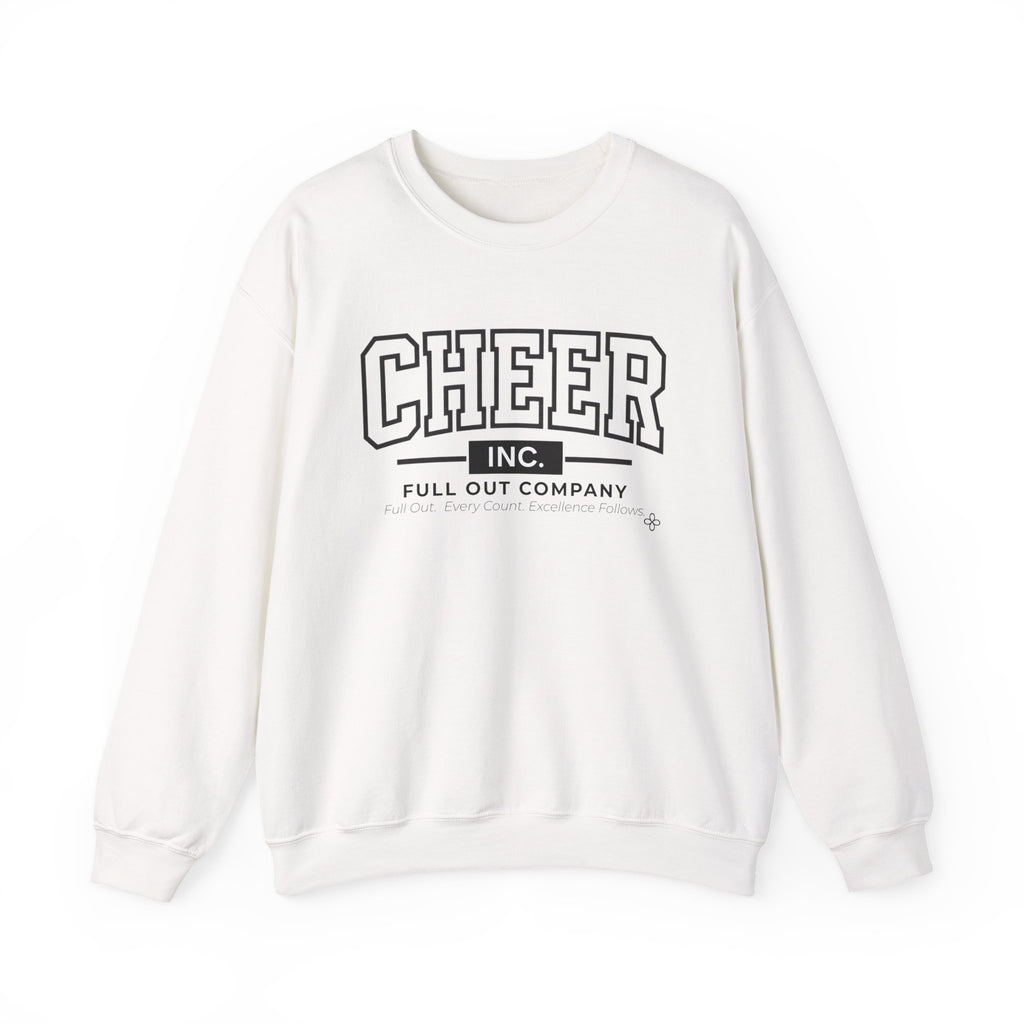 Cheer Inc. Full Out Company Sweatshirt | Full Out, Every Count | Cheer Gildan Crewneck