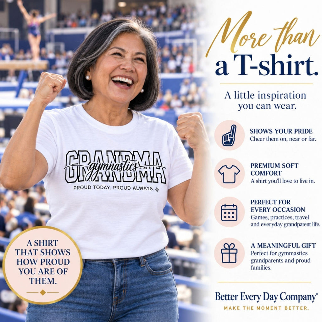 Gymnastics Grandma Shirt - Proud Today. Proud Always. | Choose Your Team Color | Comfort Colors Tee