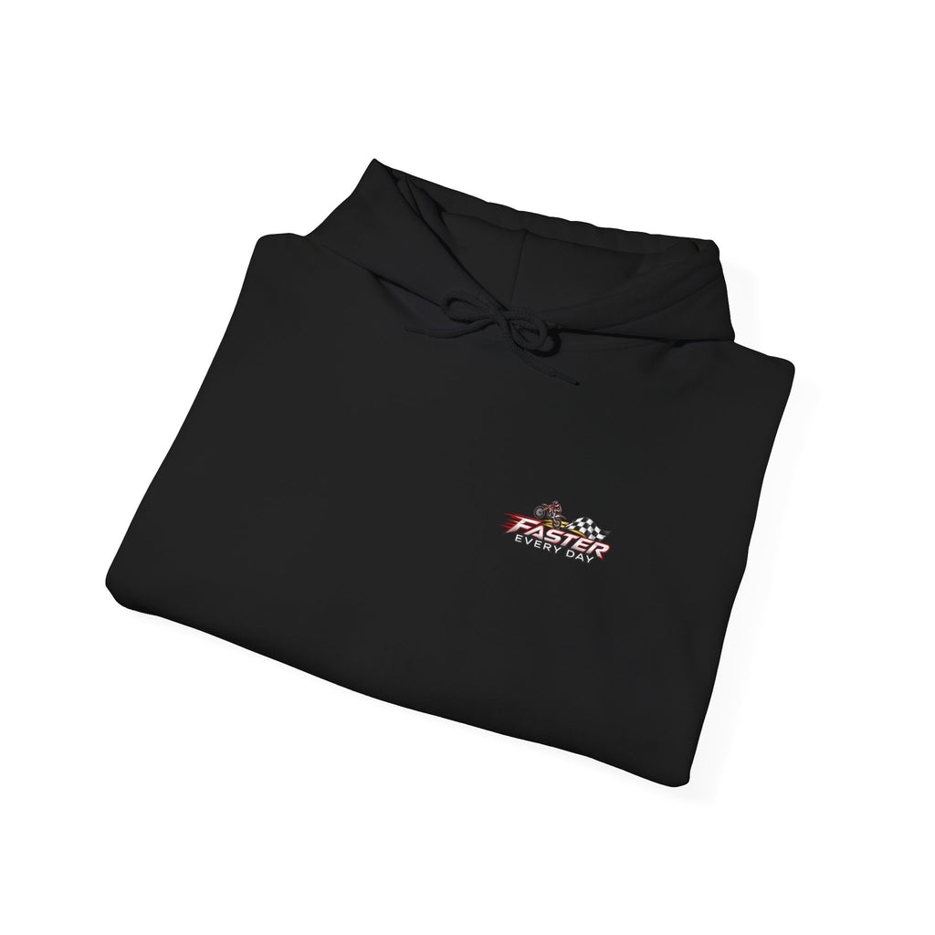 Send It - The Biggest Jumps Begin with Belief | Motocross Dirt Bike Hoodie | Front Logo and Back Print | Gildan Hoodie