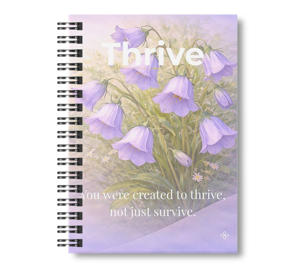 Thrive, Inspirational Journal, 6"x9" College Ruled Motivational Blank Notebook, Paperback, Hardcover and Spiral Bound