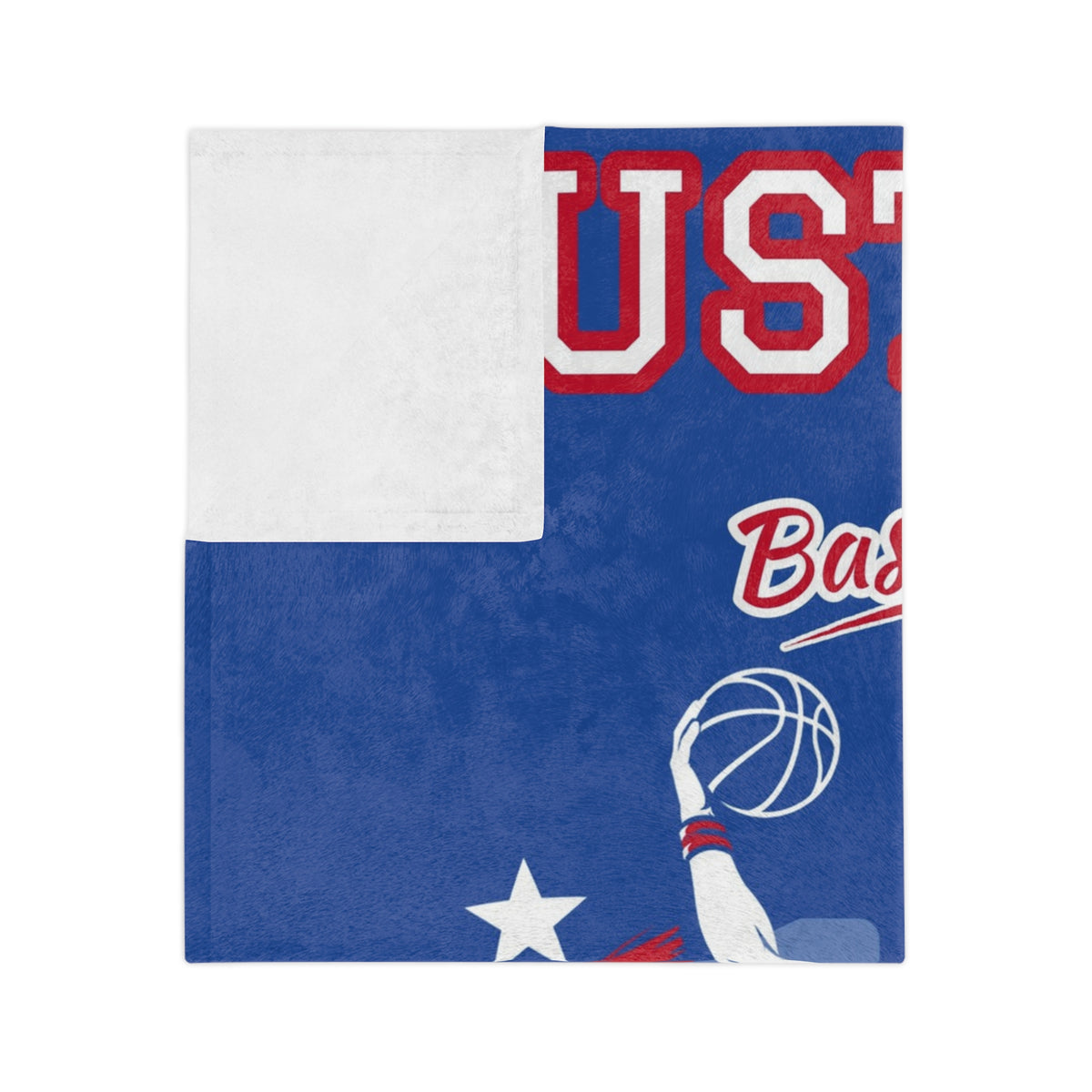 Personalized Basketball Blanket - Player Spotlight Design | Custom Team Name, Number & Player Name | 2 Styles, Your Team Colors | Plush Throw
