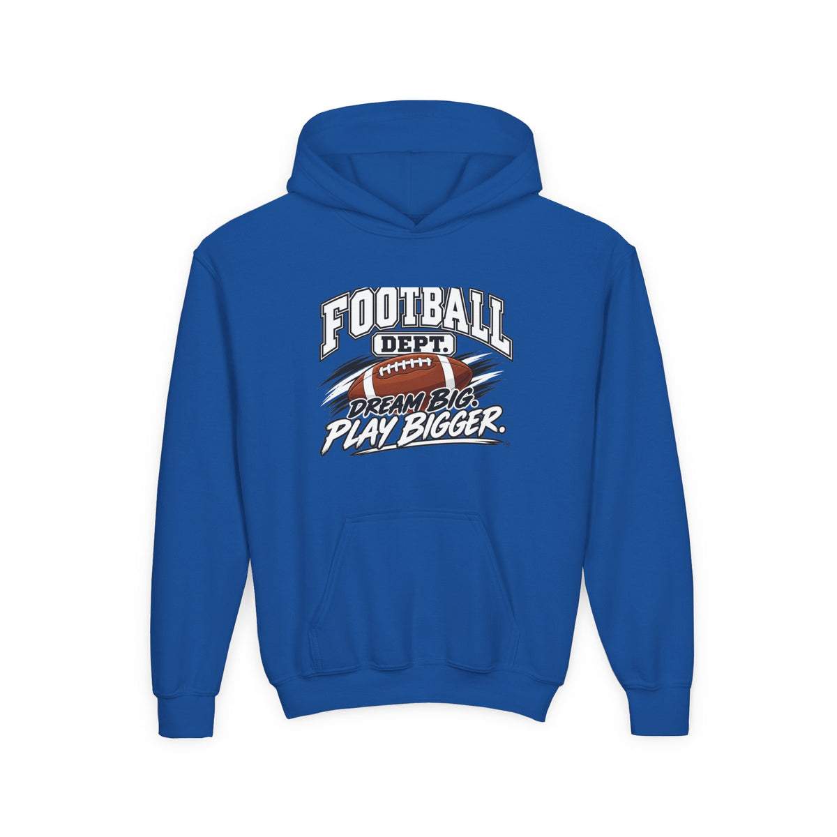 Football Department Youth Hoodie | Dream Big, Play Bigger | Kids Football Youth Hoodie