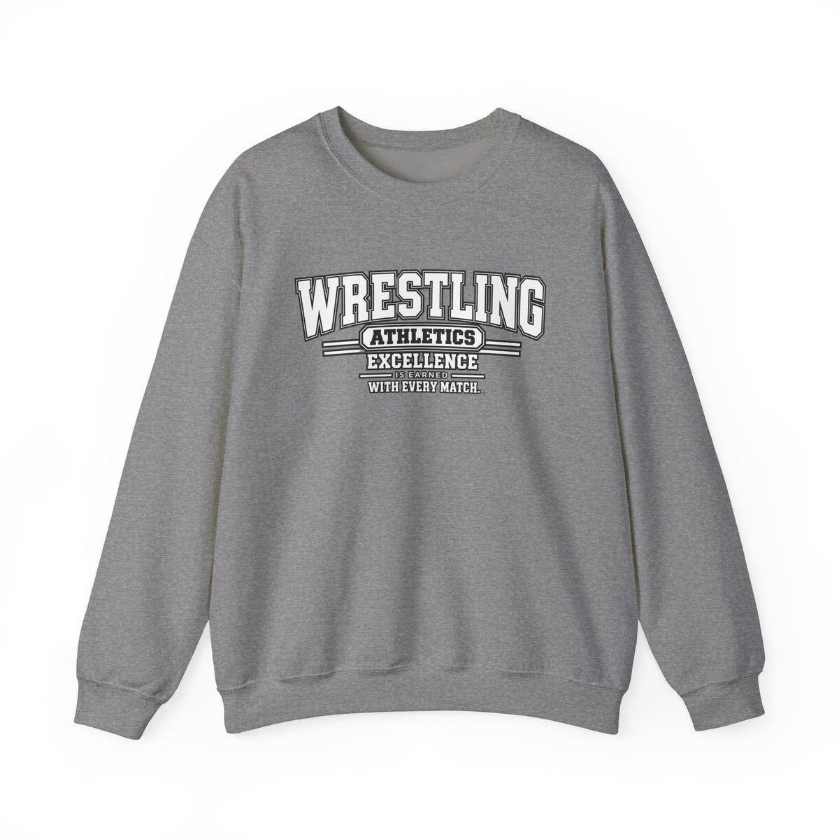 Wrestling Athletics Sweatshirt | Excellence Is Earned With Every Match | Wrestling Gildan Crewneck