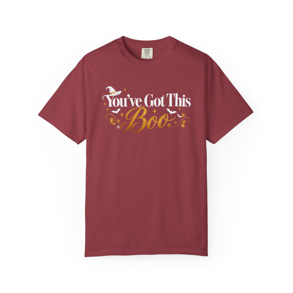 Inspirational Halloween T-Shirt - You've Got This BOO - Women's Comfort Colors Motivational Shirt