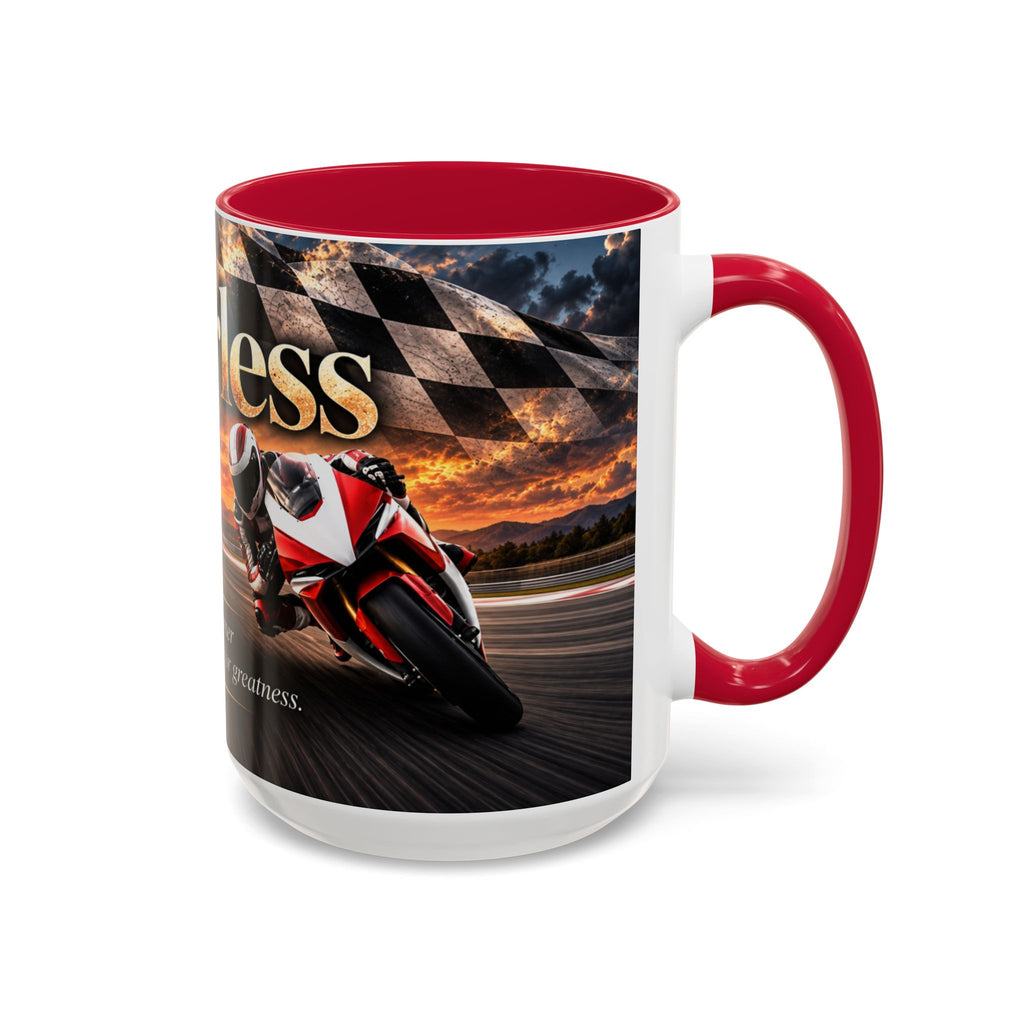 Fearless - Every Corner Is an Opportunity for Greatness | 15 oz Sport Bike Racing Mug, Coffee Cup