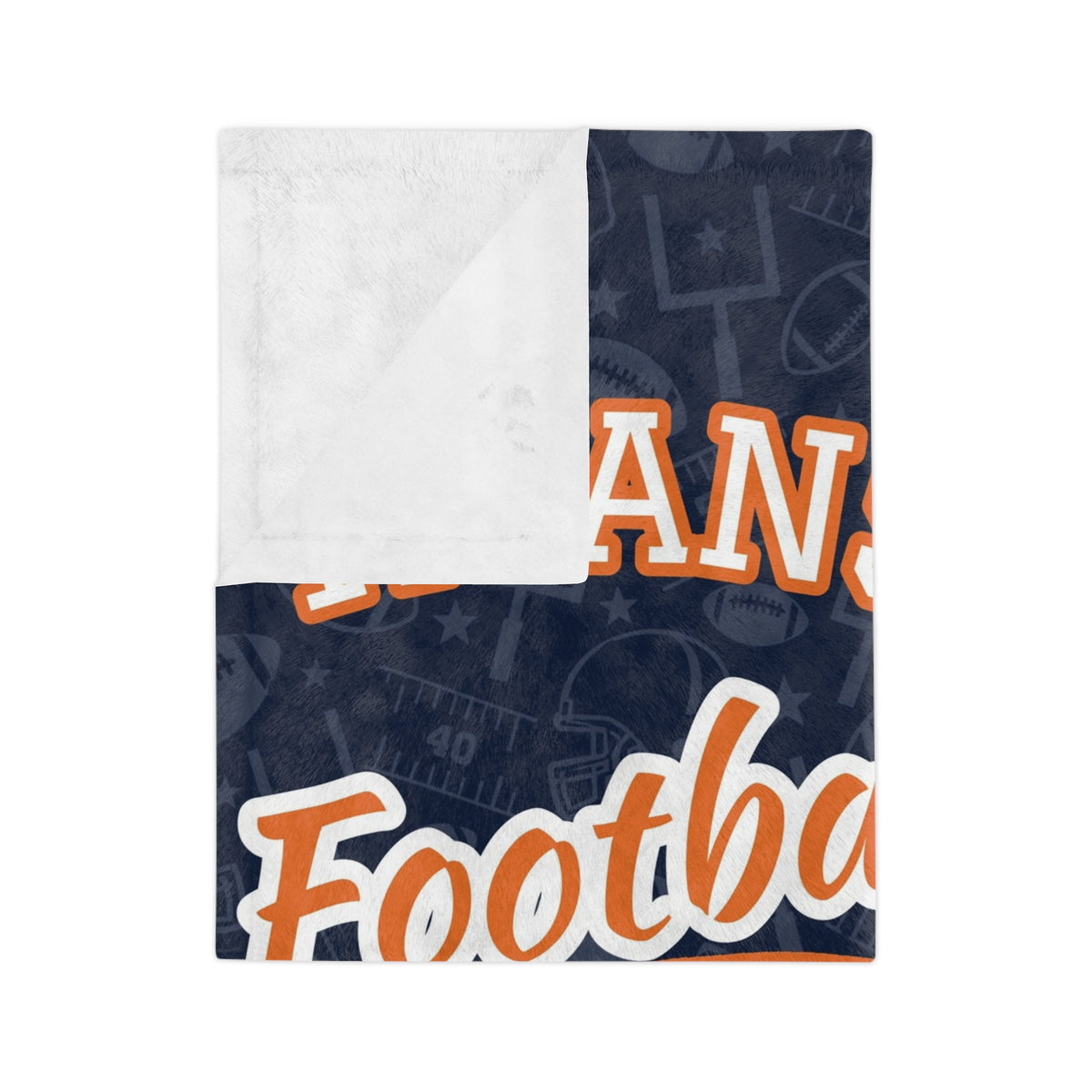 Personalized Football Blanket - Varsity Split Design | Custom Team Name, Number or Class Year & Player Name | Football Player, Senior Night Gift | Plush Throw