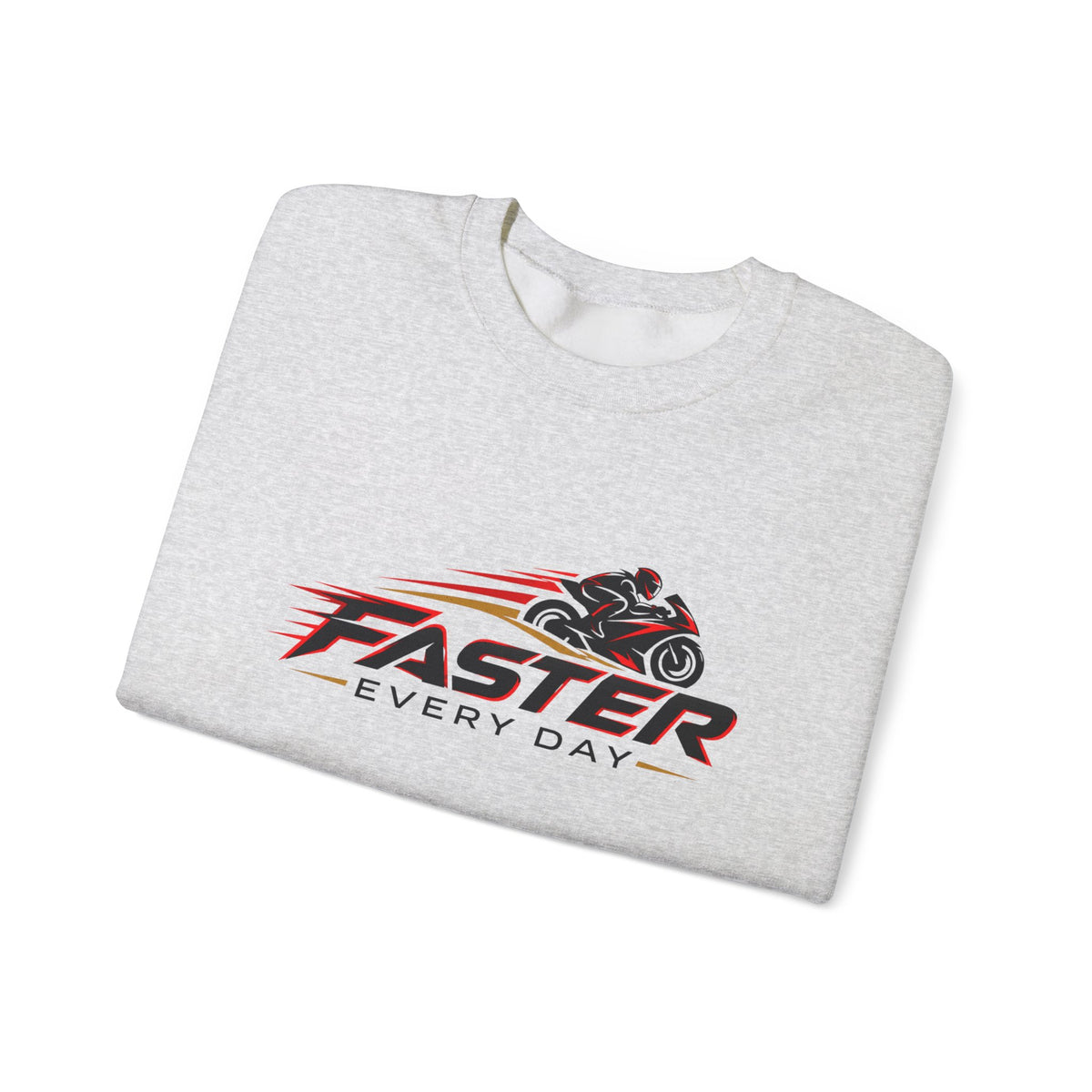 Faster Every Day Sport Bike Logo Sweatshirt | Motorcycle Racing Gift | Gildan Crewneck Sweatshirt