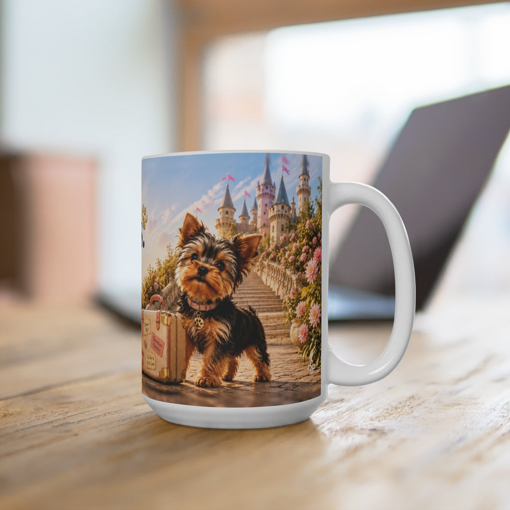 Small Paws Big Plans - 15 oz Funny Dog Mug, Coffee Cup