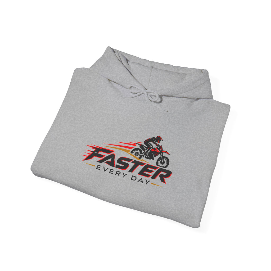 Faster Every Day Dirt Bike Logo Hoodie | Motocross Gift | Gildan Hoodie