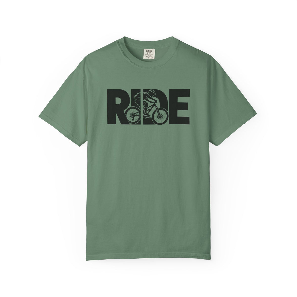 RIDE Mountain Bike T-Shirt | Mountain Biker Graphic | Comfort Colors Tee