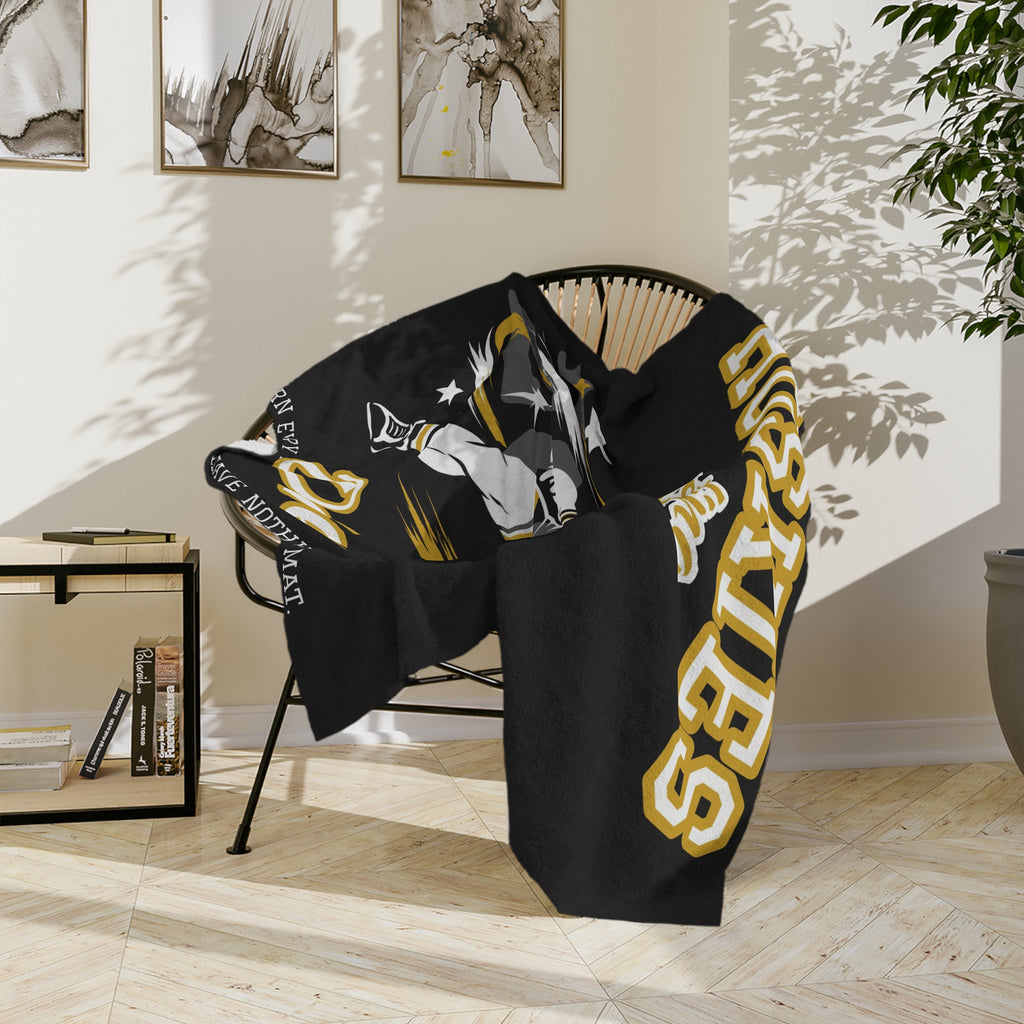 Personalized Wrestling Blanket - Player Spotlight Design | Custom Team Name, Class Year & Wrestler Name | 2 Styles, Your Team Colors | Plush Throw