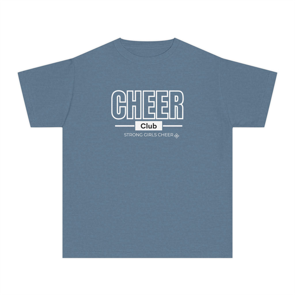 Cheer Club Youth T-Shirt | Strong Girls Cheer | Girls Cheer Comfort Colors Youth Tee