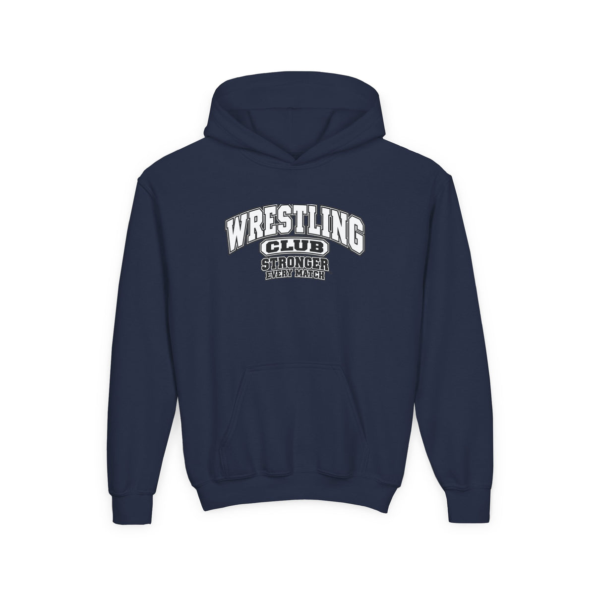 Wrestling Club Youth Hoodie | Stronger Every Match | Kids Wrestling Youth Hoodie