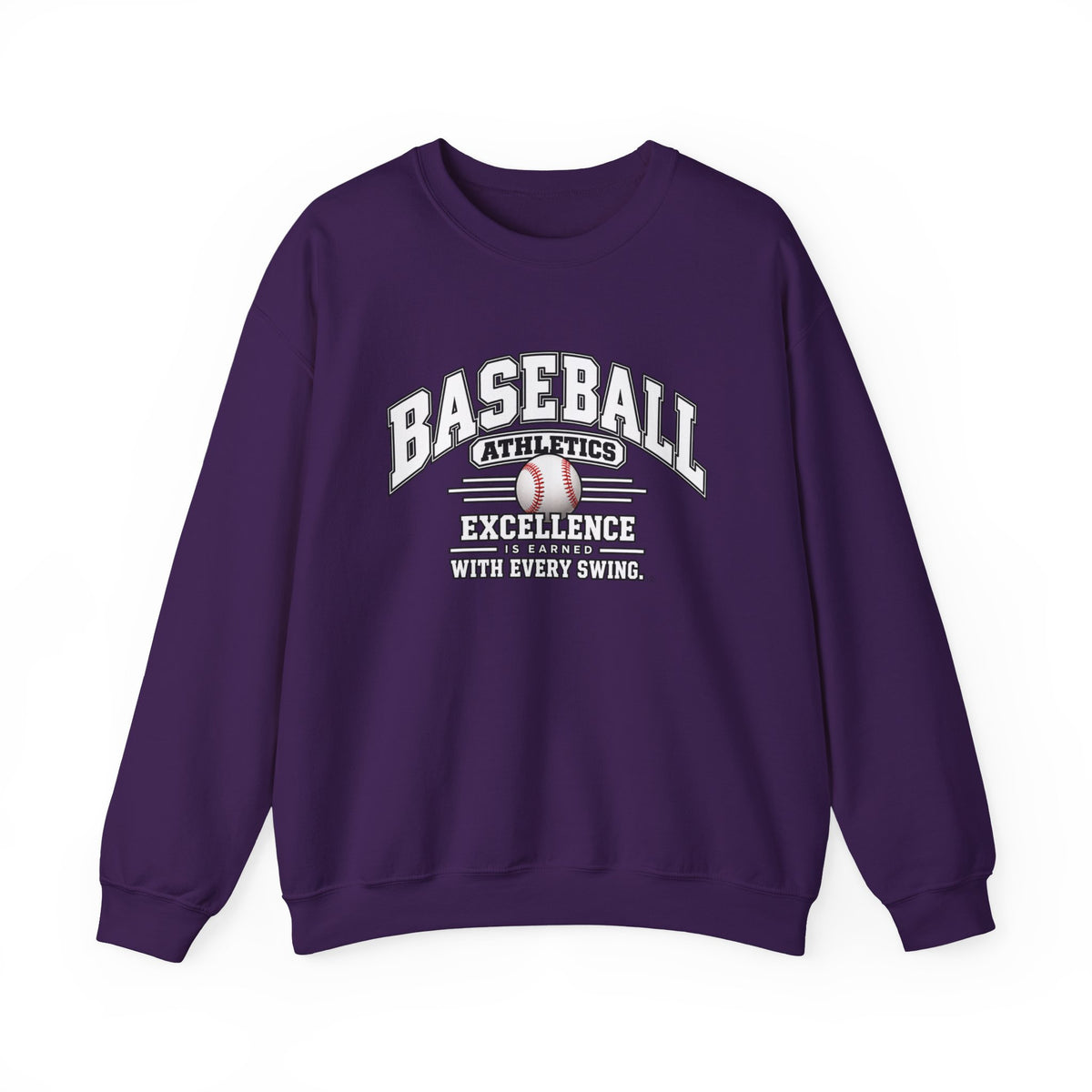 Baseball Athletics Sweatshirt | Excellence Is Earned With Every Swing | Baseball Gildan Crewneck