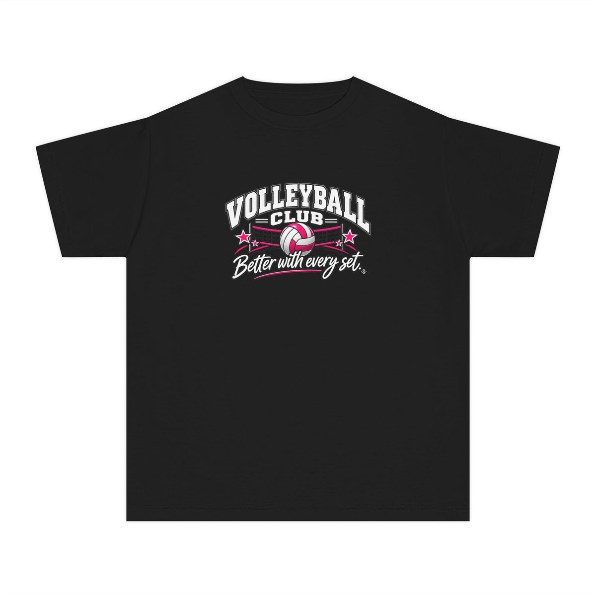 Volleyball Club Youth T-Shirt | Better With Every Set | Girls Volleyball Comfort Colors Youth Tee