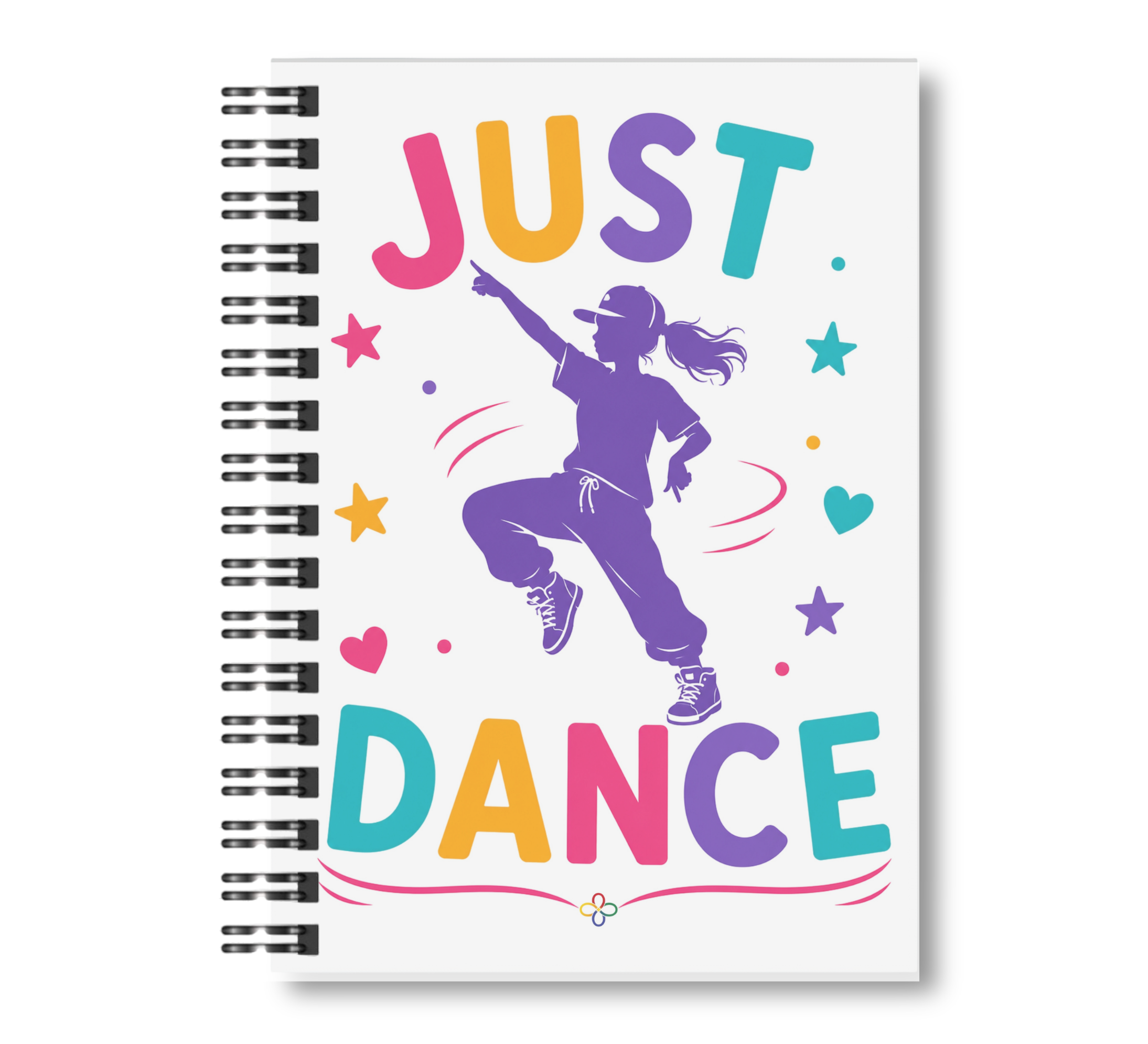 Dance Notebook - 10 CHOICES - 8.5"x11" Wide Ruled Blank Notebook, Spiral Bound