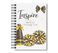 Inspire - Cheerleading Notebook 8.5"x11, Black and Gold, Wide Ruled Blank Notebook, Spiral Bound