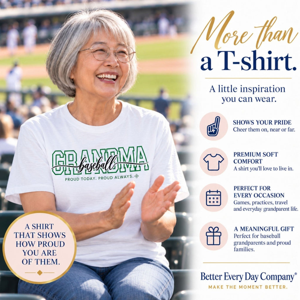 BASEBALL Grandma Shirt - Proud Today. Proud Always. | Choose Your Team Color | Comfort Colors Tee