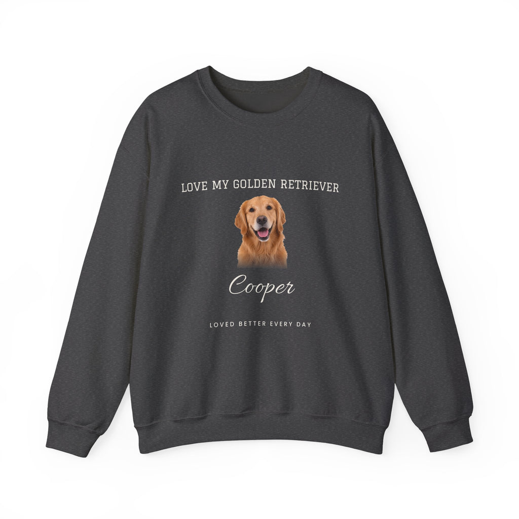 Custom Pet Photo Sweatshirt - Loved Better Every Day | Your Dog or Cat Photo & Name | Love My Pack | Rescue Mama | Gildan Sweatshirt