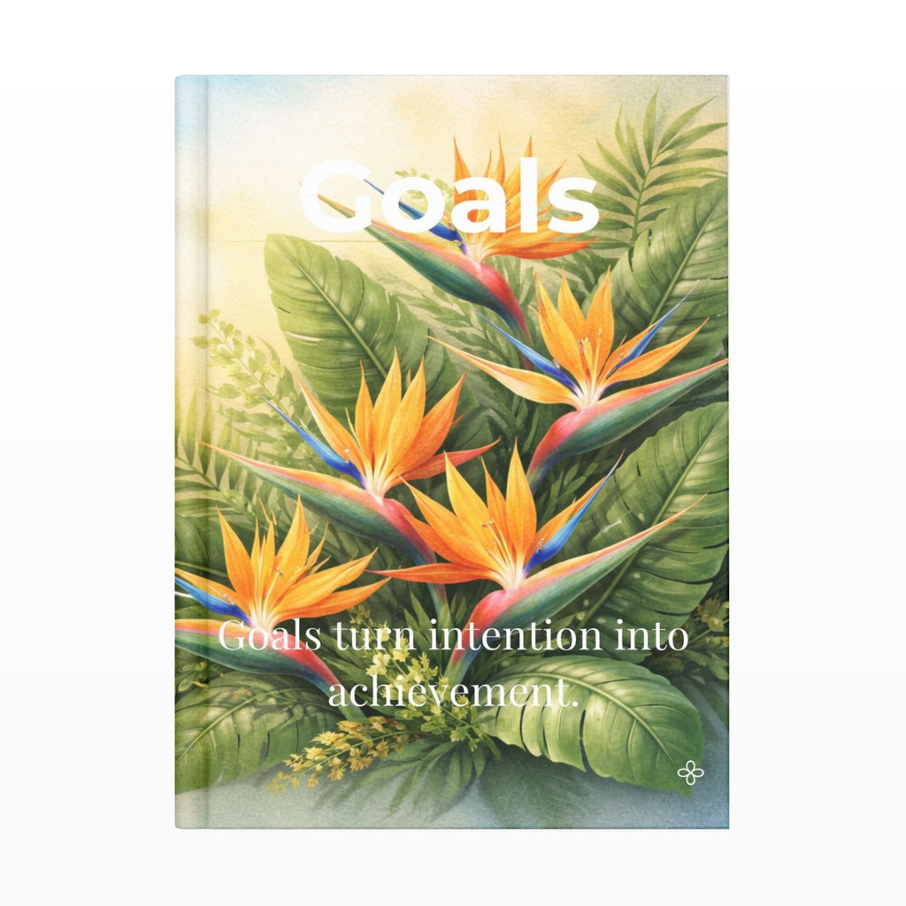 Goals, Inspirational Journal, 6"x9" College Ruled Motivational Blank Notebook, Paperback