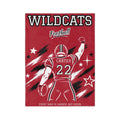 Personalized Football Blanket - Player Spotlight Design | Custom Team Name, Number & Player Name | 2 Styles, Your Team Colors | Plush Throw