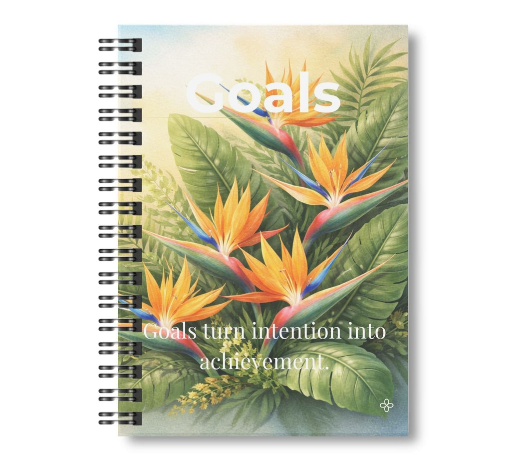 Goals, Inspirational Journal, 6"x9" College Ruled Motivational Blank Notebook, Paperback