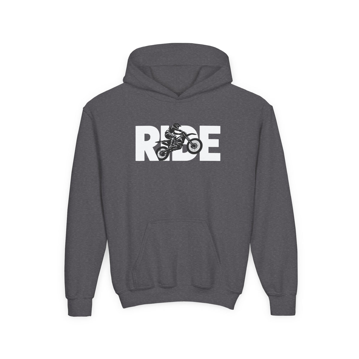RIDE Dirt Bike Youth Hoodie | Dirt Bike Rider Graphic | Kids Youth Hoodie