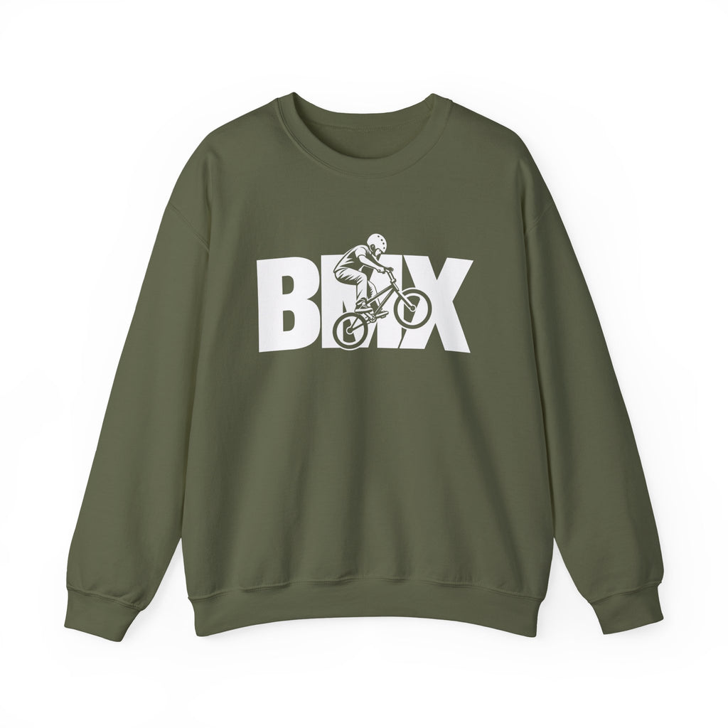BMX Sweatshirt | BMX Rider Graphic | Gildan Crewneck