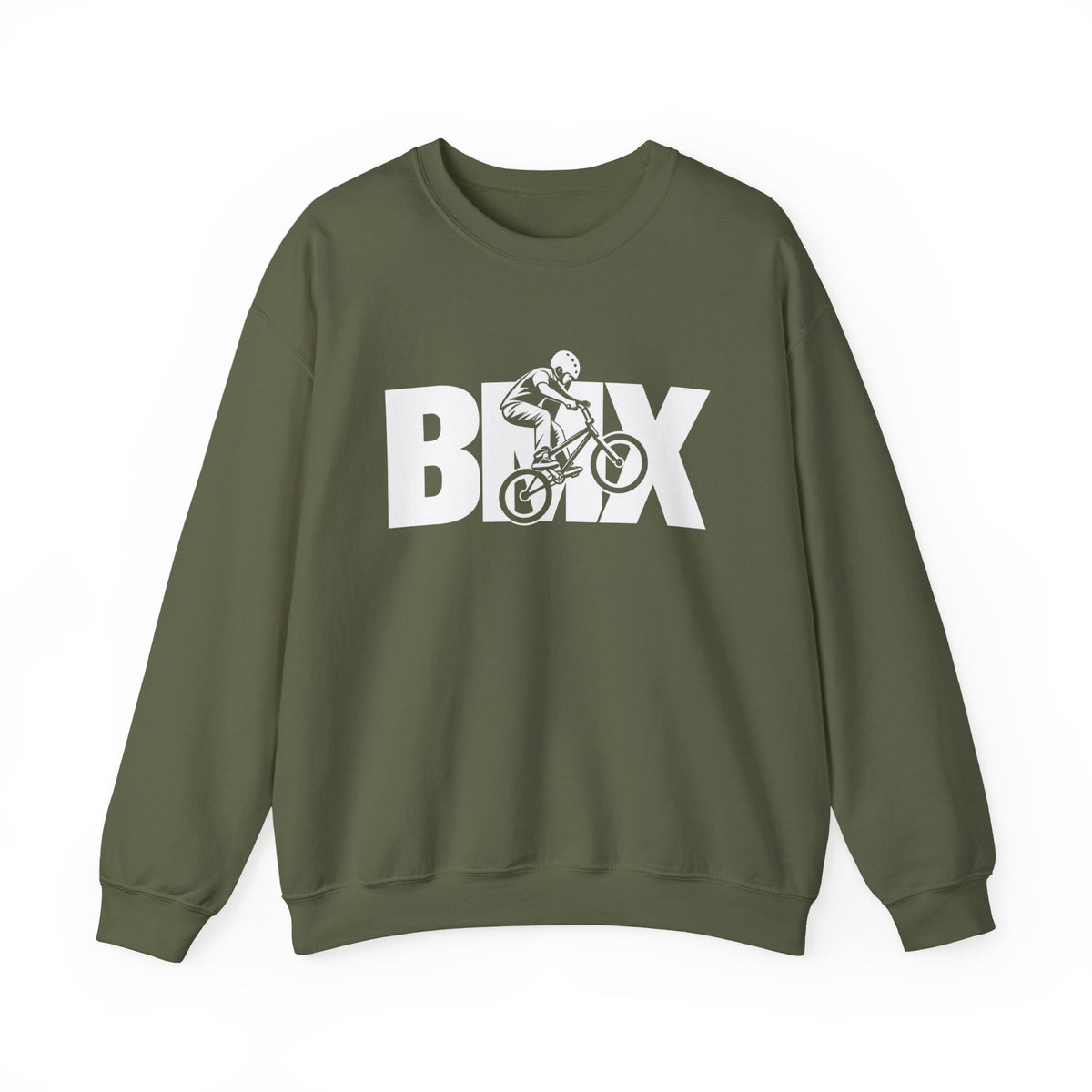 BMX Sweatshirt | BMX Rider Graphic | Gildan Crewneck