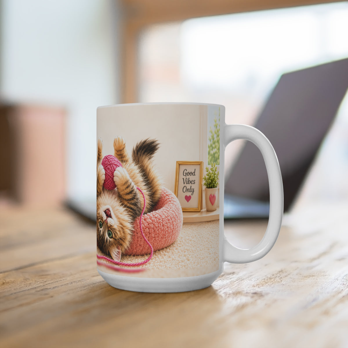 Be Unapologetically You - 15 oz Funny Cat Mug, Coffee Cup
