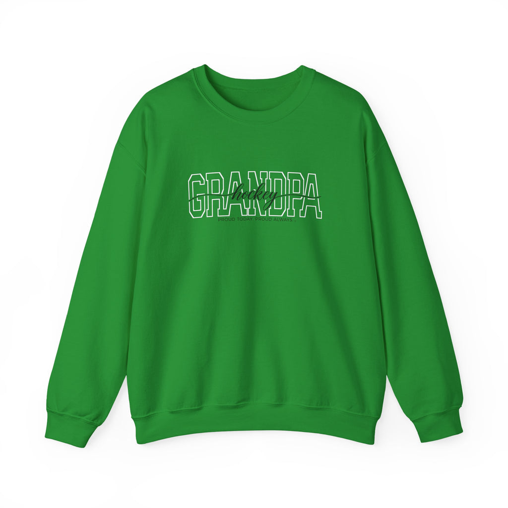 Hockey Grandpa Sweatshirt - Proud Today. Proud Always. | Choose Your Team Color | Gildan Crewneck
