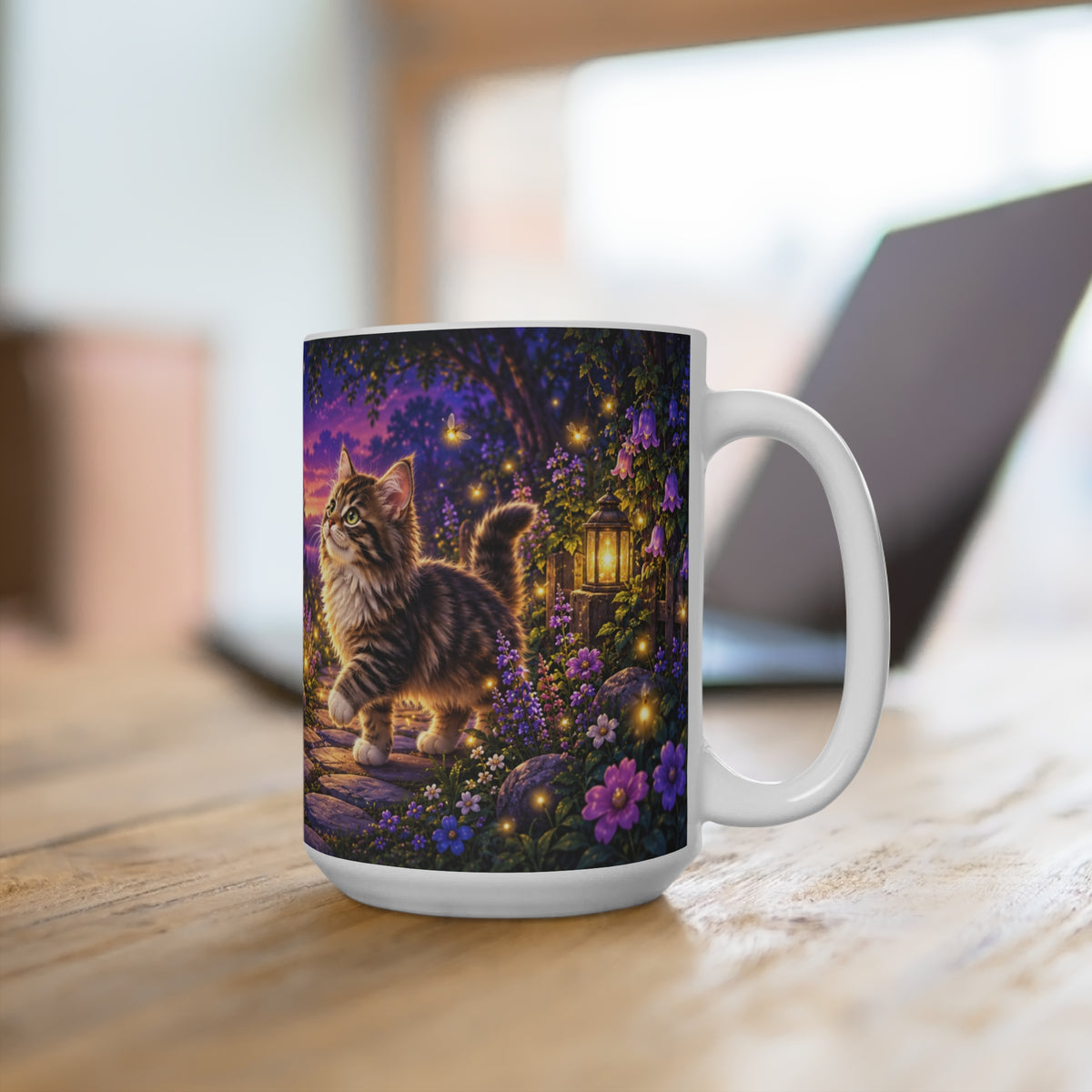 Follow What Makes Your Whiskers Twitch - 15 oz Funny Cat Mug, Coffee Cup