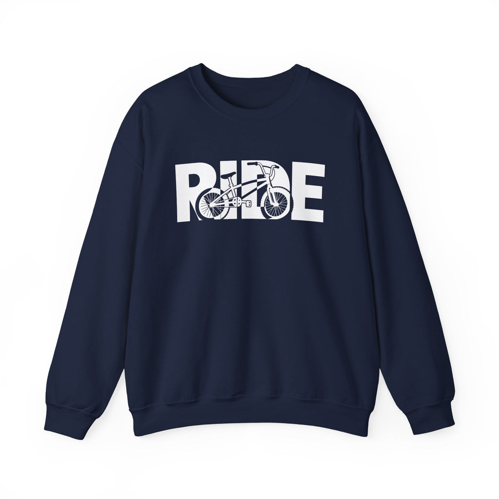 RIDE BMX Sweatshirt | BMX Bike Graphic | Gildan Crewneck