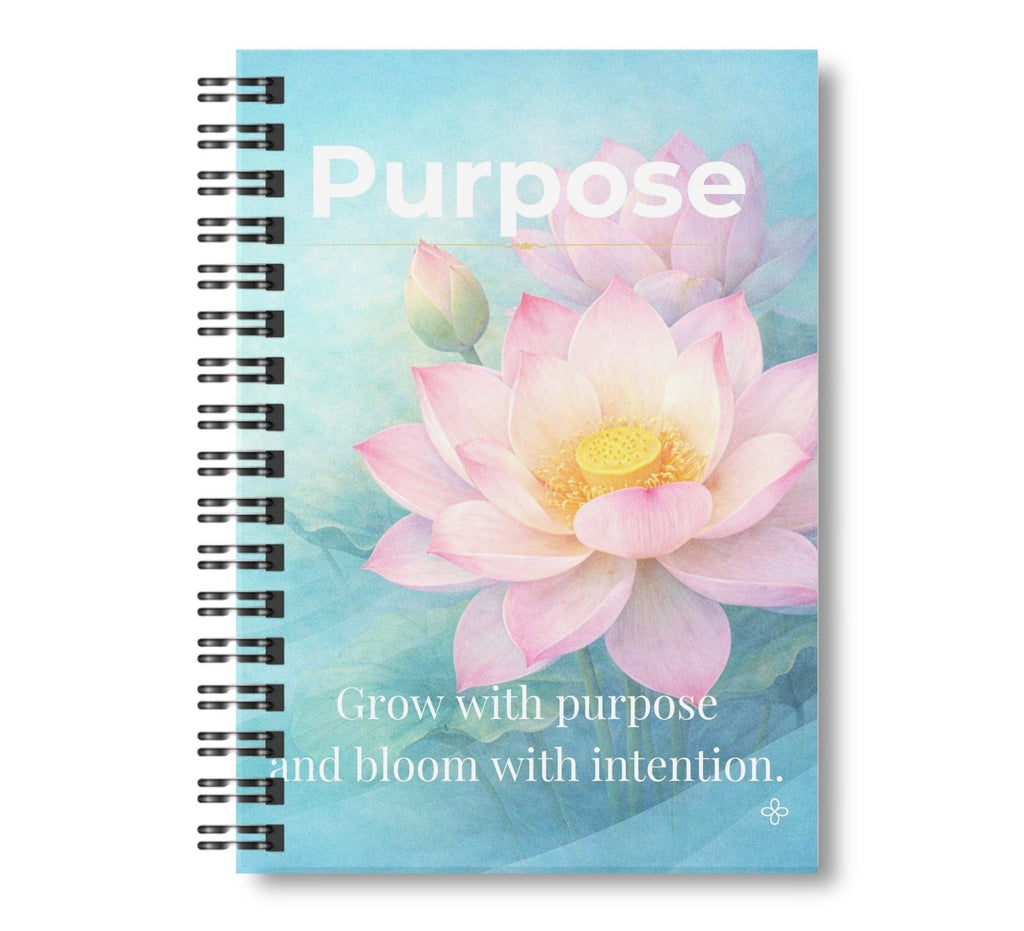 Purpose, Inspirational Journal, 6"x9" College Ruled Motivational Blank Notebook, Paperback, Hardcover and Spiral Bound