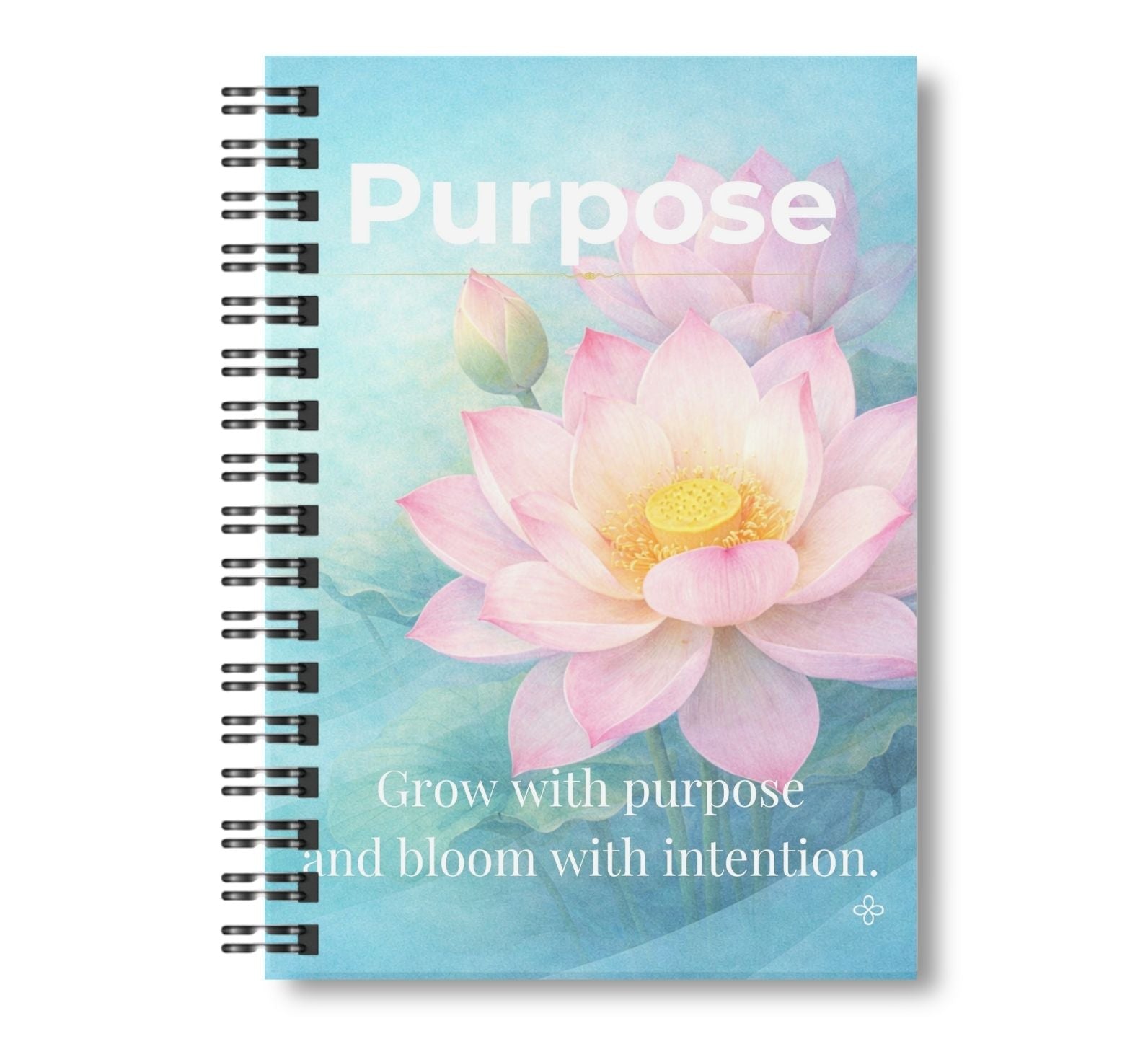 Purpose, Inspirational Journal, 6"x9" College Ruled Motivational Blank Notebook, Paperback, Hardcover and Spiral Bound