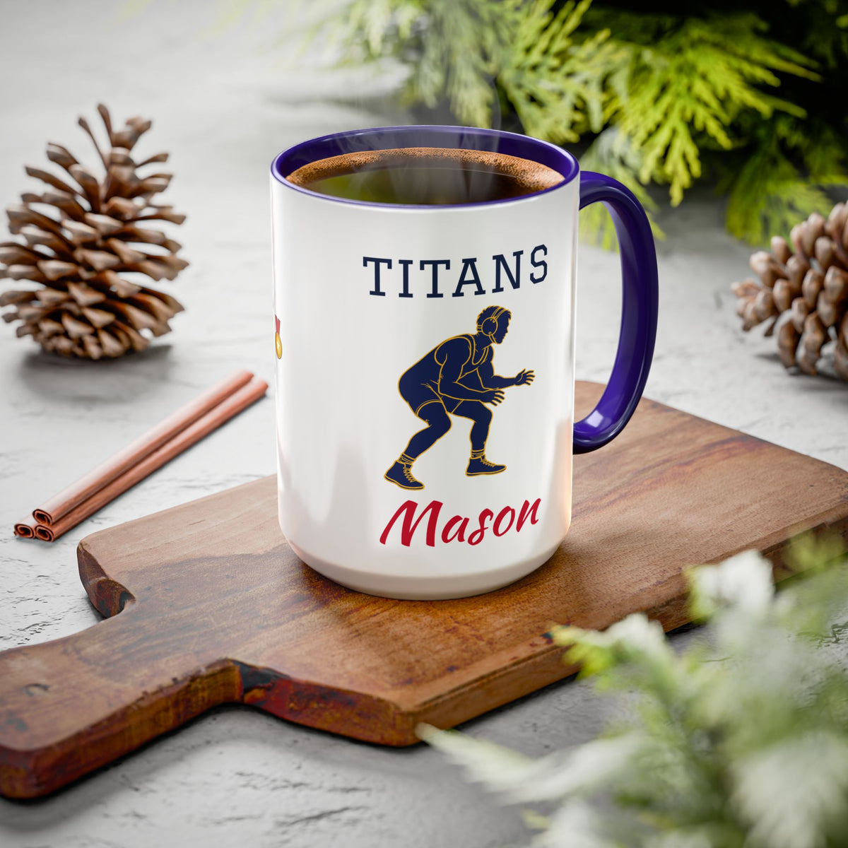 Personalized Wrestling Mom Mug - Proud Today. Proud Always. | Custom Team Name & Wrestler Name | Wrestling Dad, Grandma Gift | 15 oz