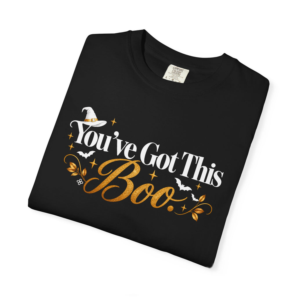 Inspirational Halloween T-Shirt - You've Got This BOO - Women's Comfort Colors Motivational Shirt