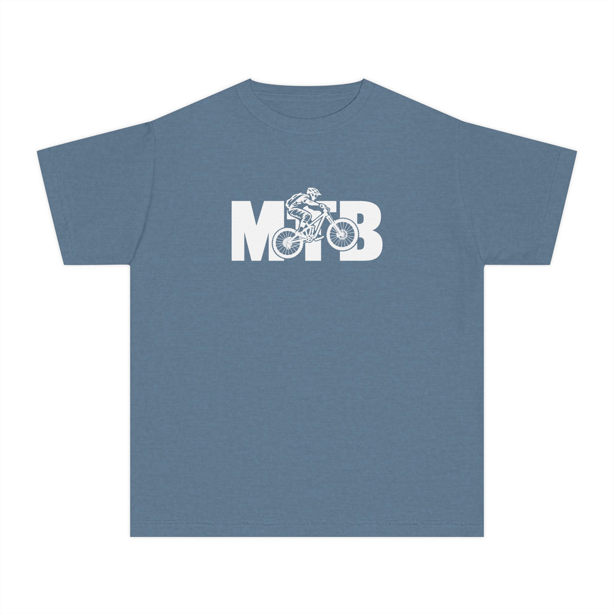 MTB Mountain Bike Youth T-Shirt | Mountain Bike Rider Graphic | Kids Comfort Colors Youth Tee