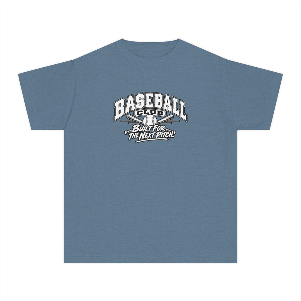 Baseball Club Youth T-Shirt | Built for the Next Pitch | Kids Baseball Comfort Colors Youth Tee