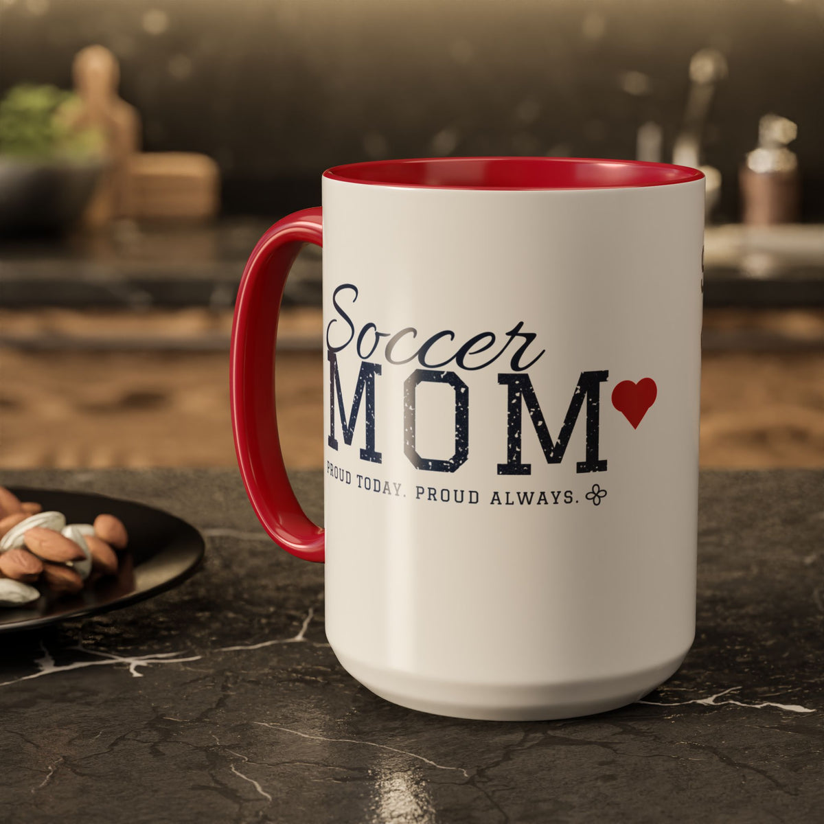 Personalized Soccer Mom Mug - Proud Today. Proud Always. | Custom Team Name, Number & Player Name | Soccer Dad, Grandma Gift | 15 oz