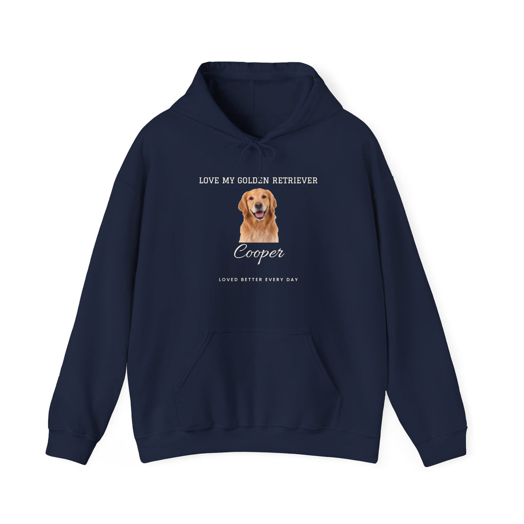 Custom Pet Photo Hoodie - Loved Better Every Day | Your Dog or Cat Photo & Name | Love My Pack | Rescue Mama | Gildan Hoodie