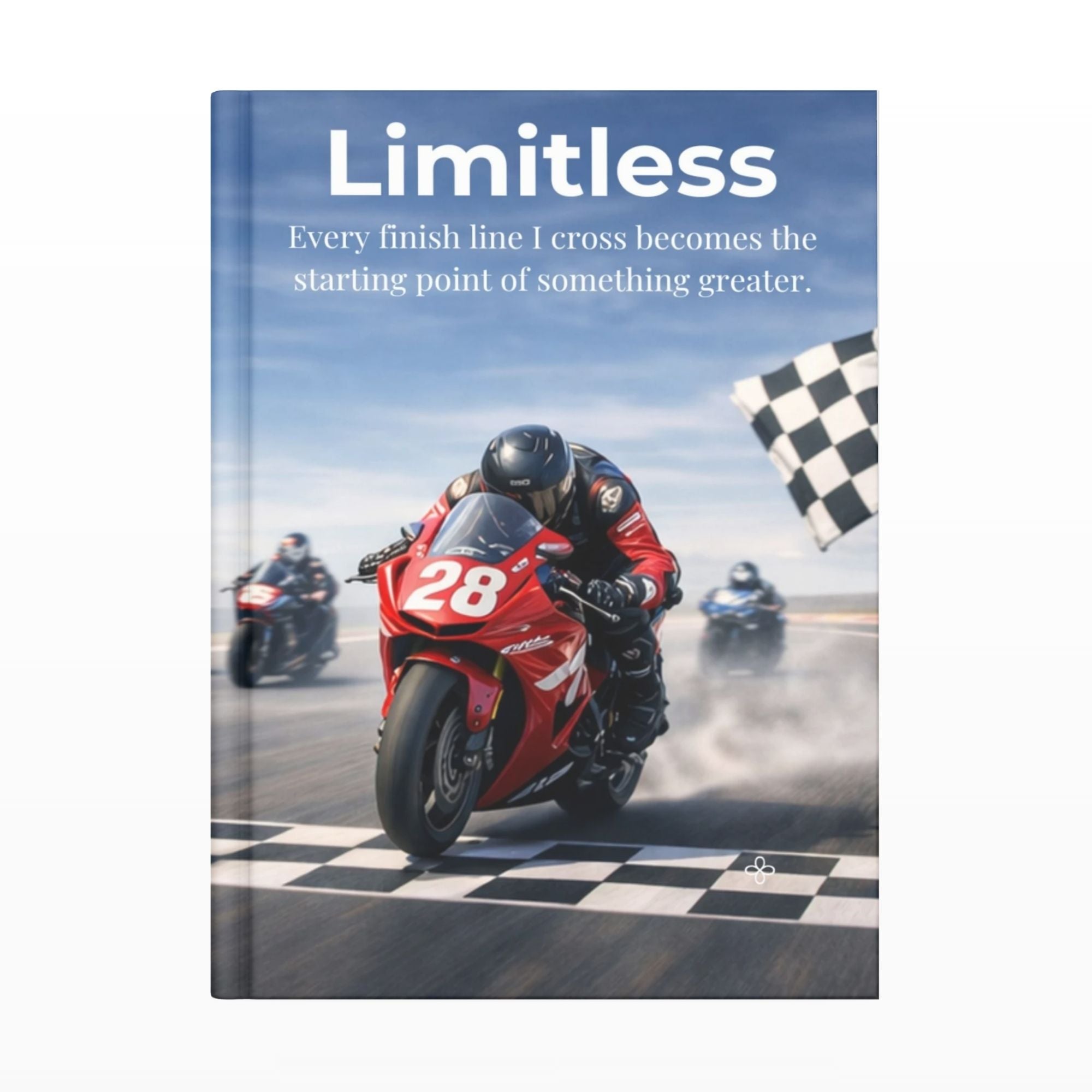 Limitless - Motorcycle, Inspirational Journal, 8.5"x11", Paperback, Spiral Bound and Hardback College Ruled Motivational Blank Notebooks